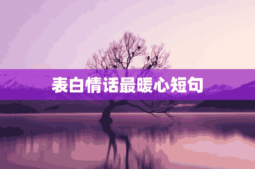 表白情话最暖心短句(表白情话最暖心短句给女生)